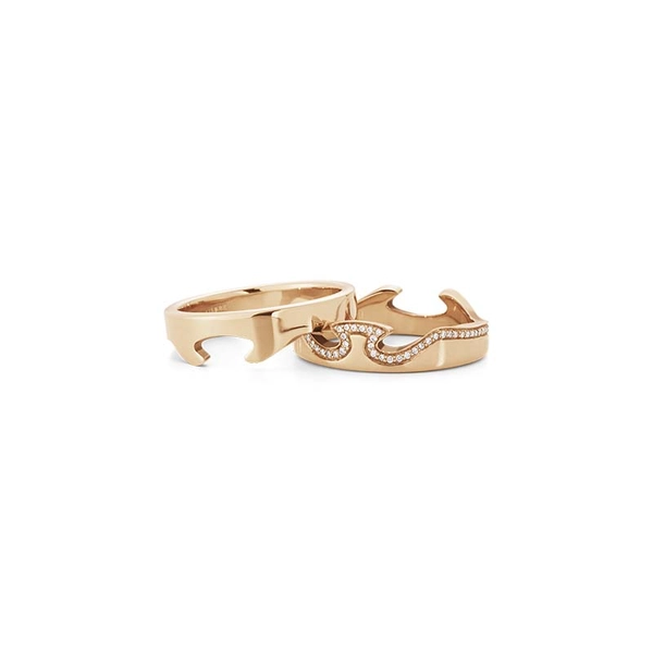 Fusion 2-delad Ring RG/Diamanter - Georg Jensen ringar - Snabb frakt & paketinslagning - Nordicspectra.se