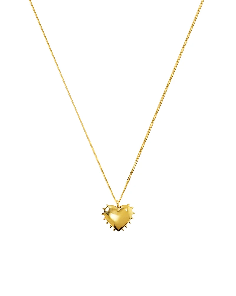 True Love Spike Heart Necklace Gold - Syster P - Snabb leverans & Gratis paketinslagning - Nordic Spectra