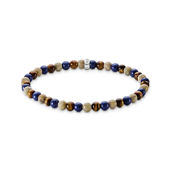 Bead-Armband in Braun- und Blautönen 5 mm - Thomas Sabo - Nordic Spectra