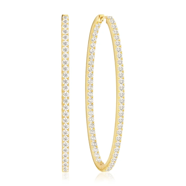 Sif Jakobsin Ellisse Grande Earrings Gold -korvakorut