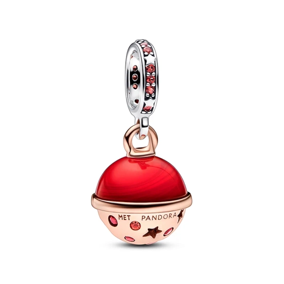Planet Mars Murano & funkelnder Charm-Anhänger - PANDORA - Nordic Spectra