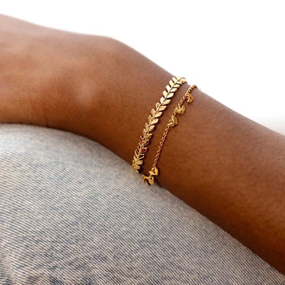 Layers Olivia Bracelet Gold - Syster P - Snabb leverans & Gratis paketinslagning - Nordic Spectra