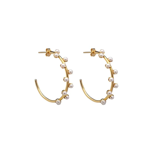 Pearl Hoop Ear Gold -CU Jewellery - Snabb frakt & paketinslagning - Nordicspectra.se