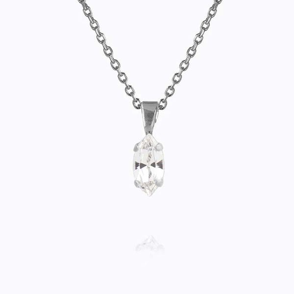 Petite Navette Necklace Rhodium Crystal - Caroline Svedbom - Snabb frakt & paketinslagning - Nordicspectra.se