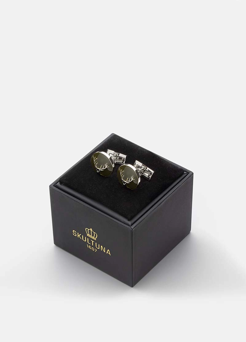 Manschettknappar Hunter Dear Silver Grön - Skultuna - Snabb frakt & paketinslagning - Nordicspectra.se