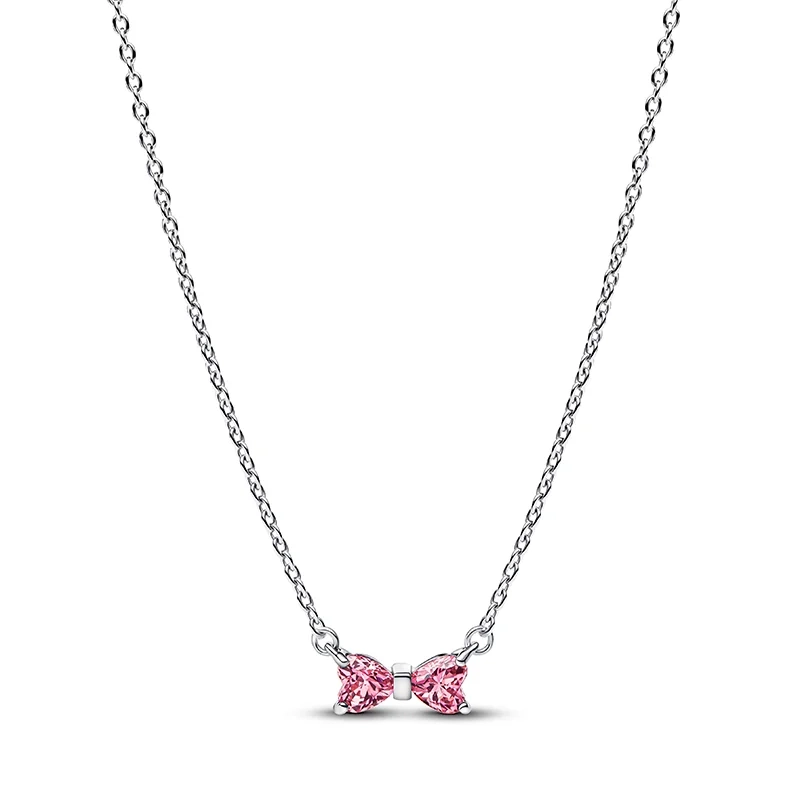 PANDORA - Rosa Rosett Halsband