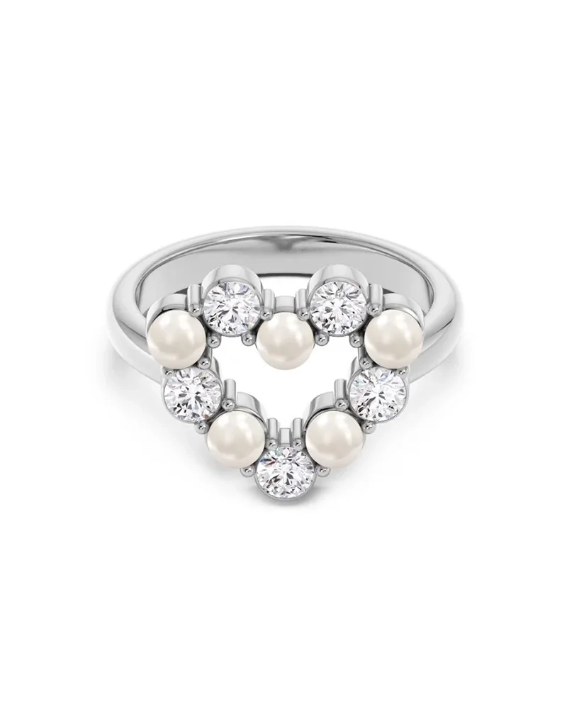 Affinity Pearl Heart Ring Steel - Edblad - Snabb leverans - Gratis paketinslagning