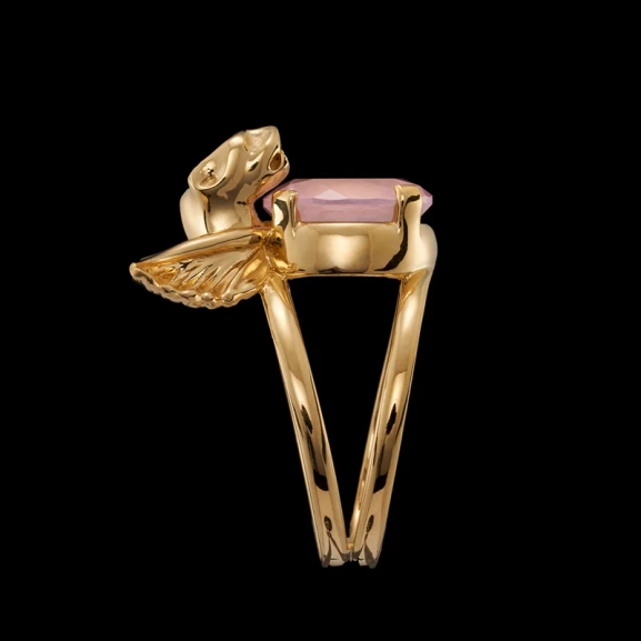 Gargoyle Ring Rose Quartz Gold - Maria Nilsdotter - 1-2 dagars leverans - Nordic Spectra