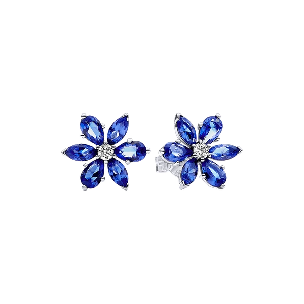 Funkelnde Blaue Herbarium Cluster Ohrringe - PANDORA - Nordic Spectra