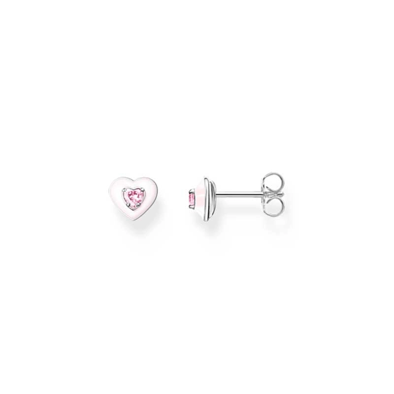 Thomas Sabo - Örhängen Hjärta Med Rosa Sten