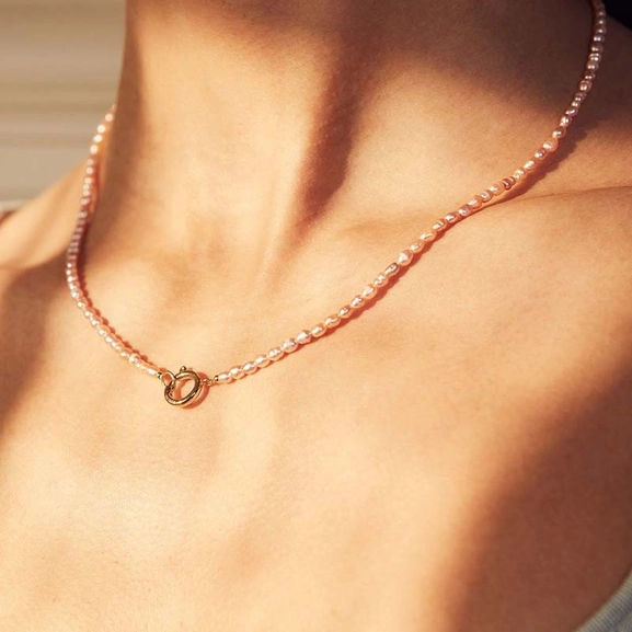 Collier Pearl Necklace Pink Gold - Edblad - Snabb frakt & paketinslagning - Nordicspectra.se