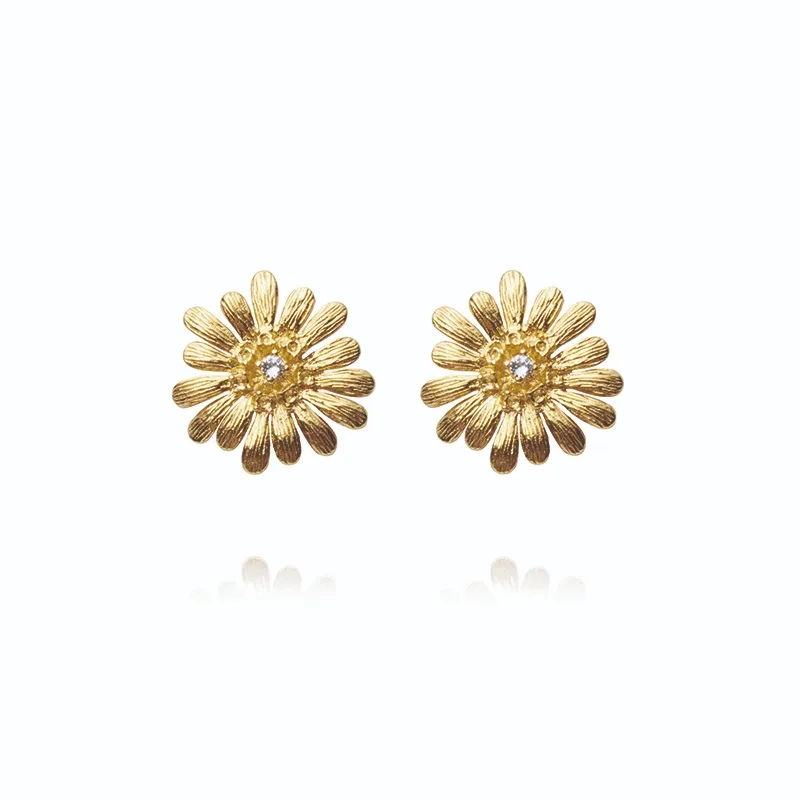 Caroline Svedbom - Daisy Earrings Gold Crystal