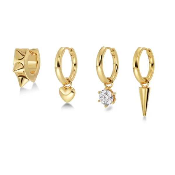 Peak Hoops One Heart Gold - Edblad - Snabb frakt & paketinslagning - Nordic Spectra