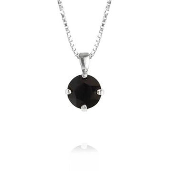 Classic Petite Necklace Rhodium Jet - Caroline Svedbom - Snabb frakt & paketinslagning - Nordicspectra.se