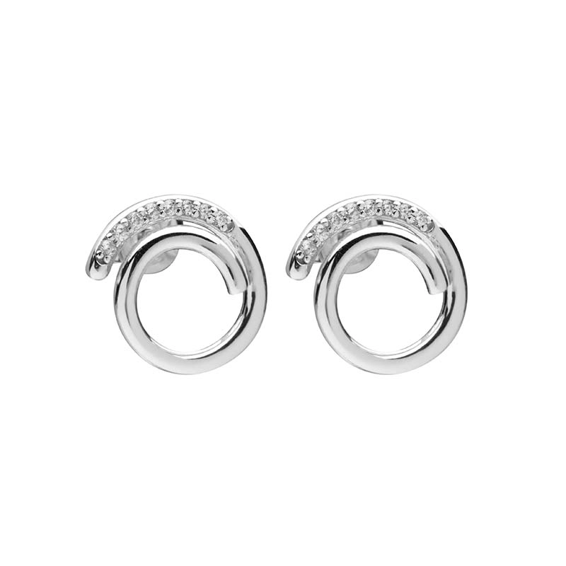 CU Jewellery - Loop Stone Ear Silver