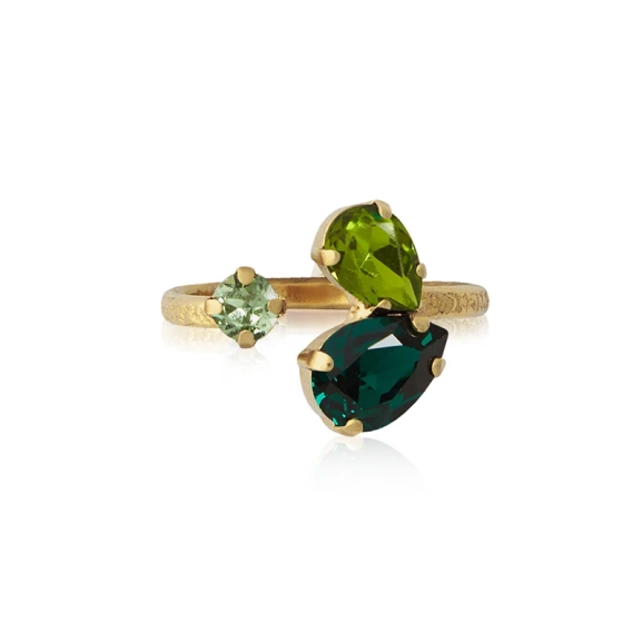 Alisia Ring Gold Green Combo - Caroline Svedbom - Nopea toimitus ja lahjapakkaus - Nordic Spectra