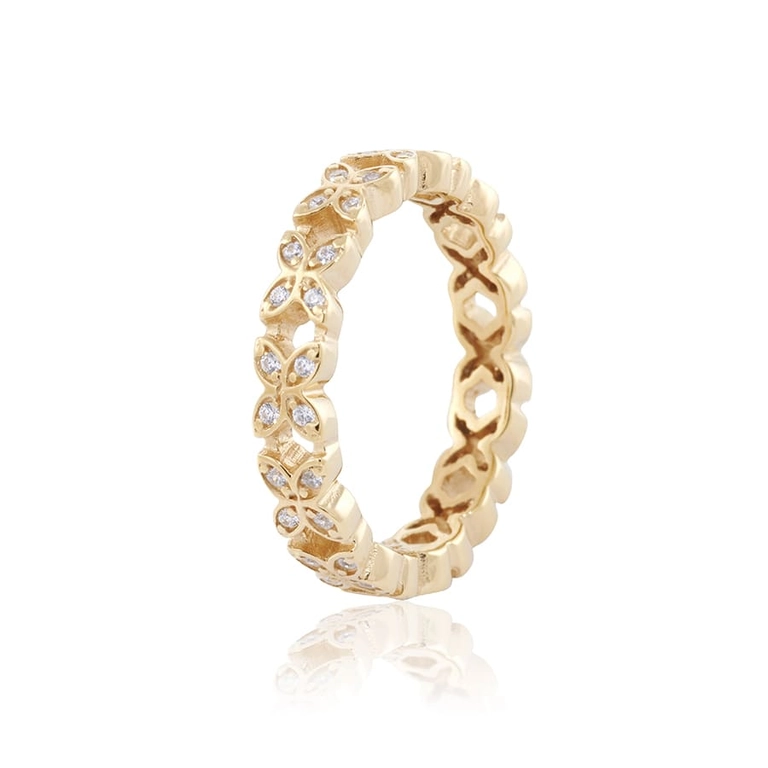 Sparkling Ellipse Mini Ring Guld - Carolina Gynning Ringar - Snabb frakt & paketinslagning - Nordicspectra.se