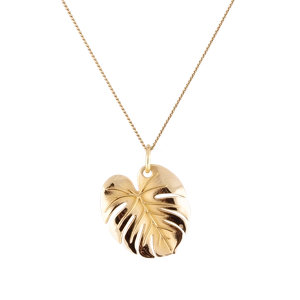 Palm Leaf Necklace Gold
