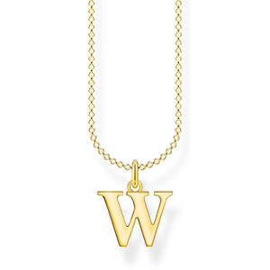 Kette Buchstabe Gold - W von Thomas Sabo, Schneller Versand - Nordicspectra.de