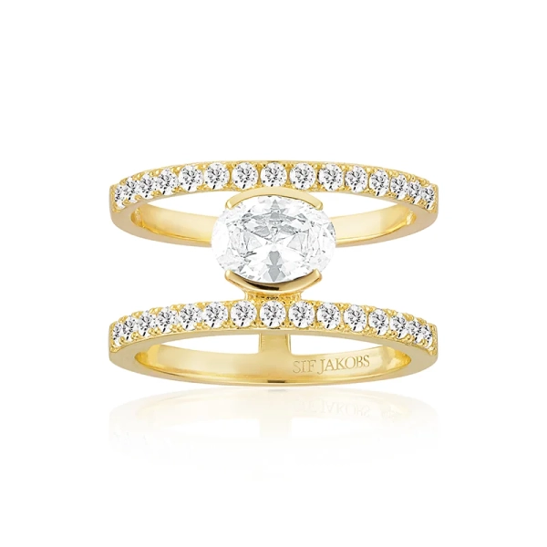 Ellisse Carezza Grande Ring Gold Sif Jakobsilta