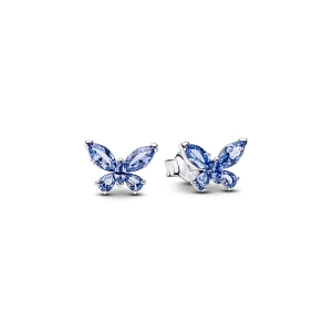 Blaue Schmetterlings-Ohrstecker von Pandora. Gönnen Sie Ihren Ohren ein himmlisches Erlebnis mit wunderschönen