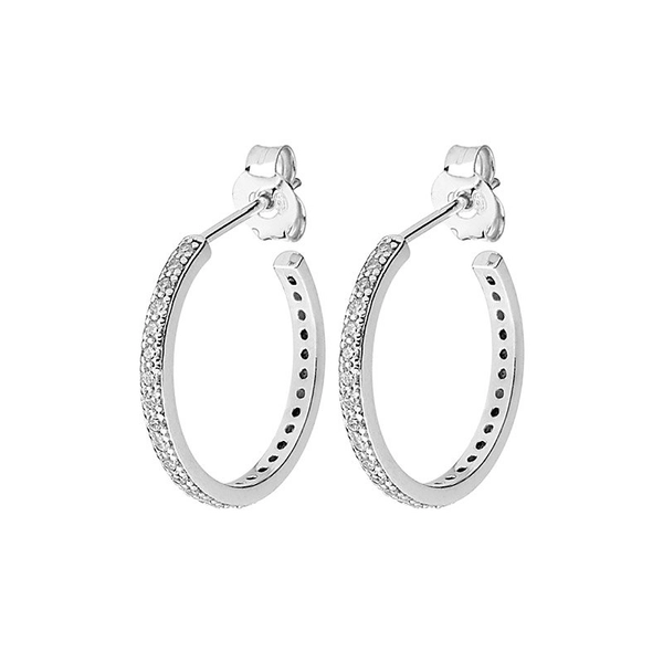 Two Round Stone Ear Silver -CU Jewellery - Snabb frakt & paketinslagning - Nordicspectra.se