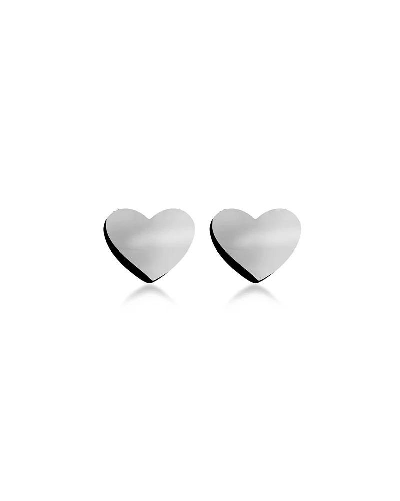Pure Heart Studs Silver