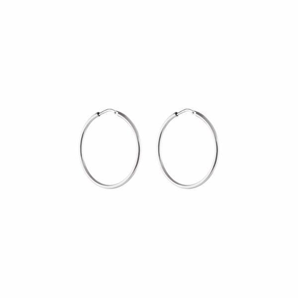 Letters Small Hoop Ear Silver -CU Jewellery - Snabb frakt & paketinslagning - Nordicspectra.se