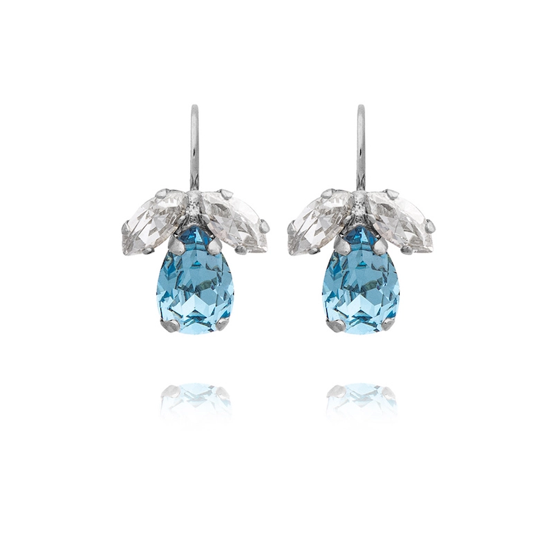 Caroline Svedbom - Petite Timo Rhodium Aquamarine / Blueshade