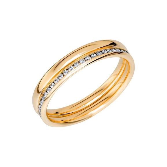 SR1001-2 Guld - Vigsel- & förlovningsringar - Schalins - Fri storleksändring* - Nordic Spectra