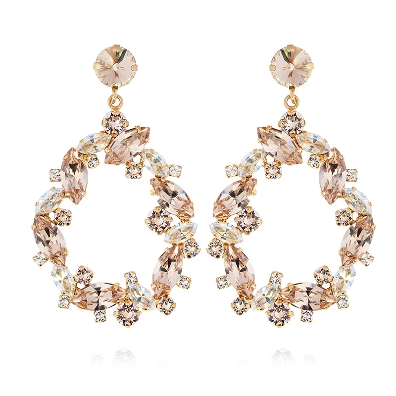 Caroline Svedbom - Million Reason Earrings Crystal & Golden Shadow