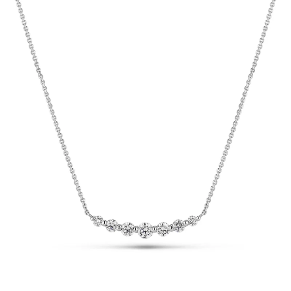 Tiara Grande Necklace i 14K vitguld med sju gnistrande labbodlade diamanter
