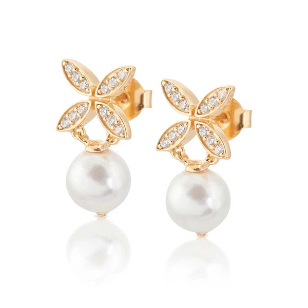 Ellipse Mini Pearl Örhängen Guld - Carolina Gynning Örhängen - Snabb frakt & paketinslagning - Nordicspectra.se