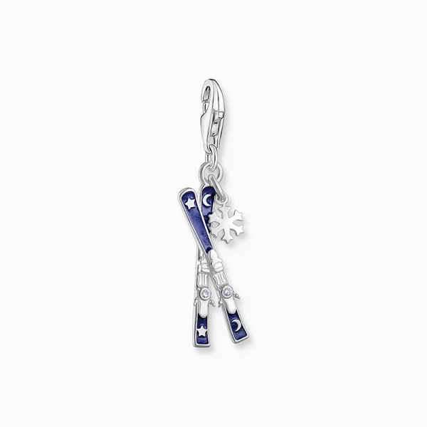 Charm-Anhänger Skier mit Schneeflocken Silber - Thomas Sabo - Nordic Spectra