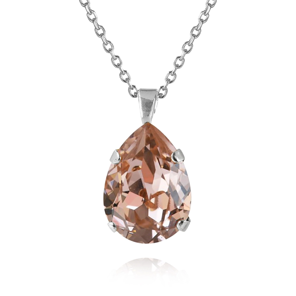 Caroline Svedbom - Classic Drop Necklace Rhodium Vintage Rose