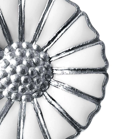 Daisy Ohrringe Silber Mit Weiße Emaille von Georg Jensen, Schneller Versand - Nordicspectra.de