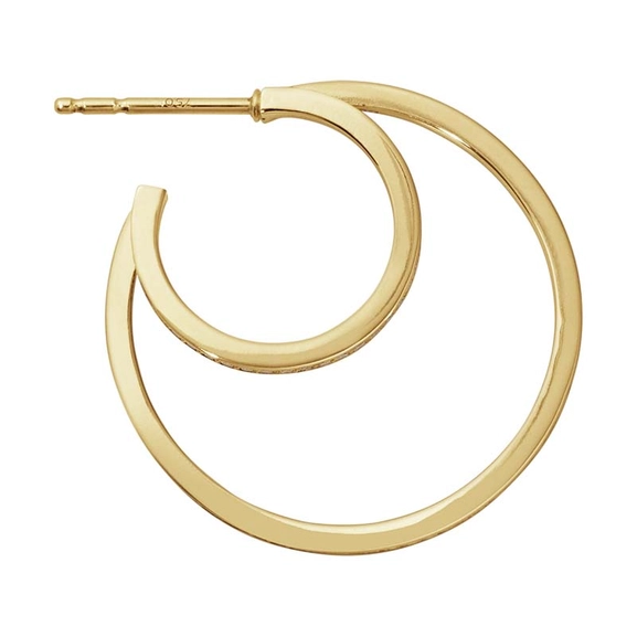 Halo Ohrringe Gold Mit Doppelte Diamanten 0.64 ct von Georg Jensen, Schneller Versand - Nordicspectra.de