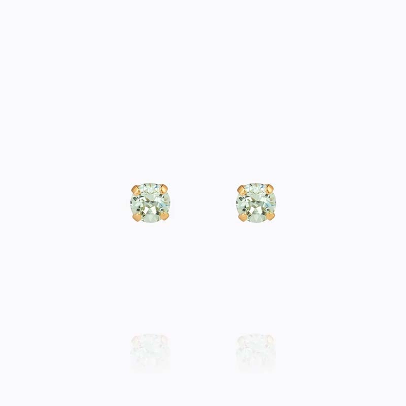 Caroline Svedbom - Mini Stud Earrings Gold Chrysolite