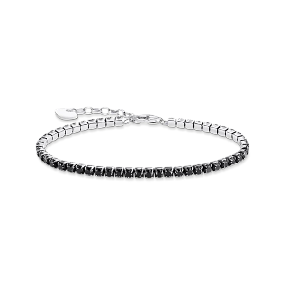 Tennis Bracelet with Black Sparkling Stones - Thomas Sabo - Suuri valikoima & ilmainen lahjapaketointi - Nordic Spectra