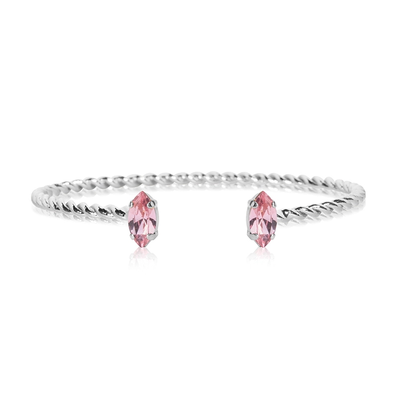 Caroline Svedbom - Petite Navette Bracelet Rhodium Light Rose