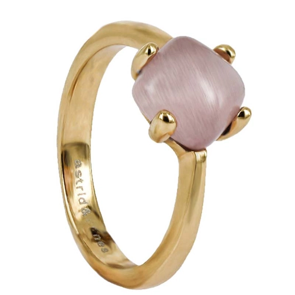 VICTORIA Ring Rosa/Guld - Astrid & Agnes - Snabb frakt & paketinslagning - Nordicspectra.se