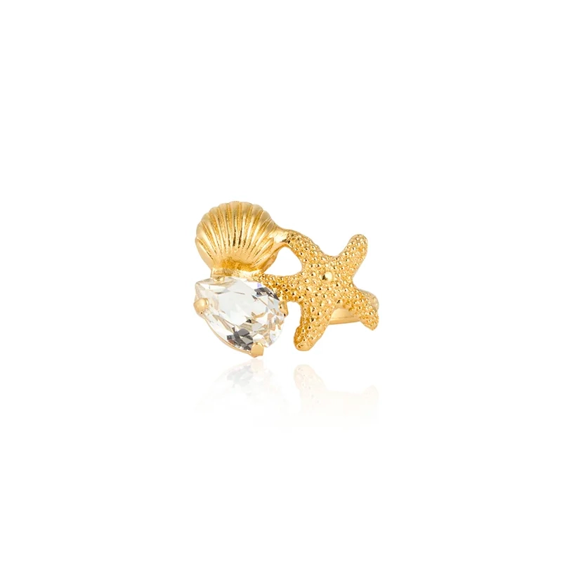 Caroline Svedbom - Seascape Ring Gold Crystal