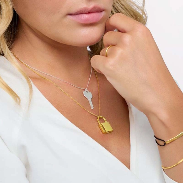 Halsband Hänglås Guld - Thomas Sabo halsband - Snabb frakt & paketinslagning - Nordicspectra.se