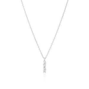 Ellera Ovale Piccolo Halsband i silver med glittrande cubic zirconia-sten från Sif Jakobs