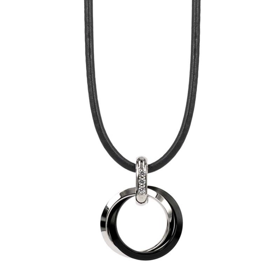 CARRO Kort Halsband Stål/Svart - Astrid & Agnes - Snabb frakt & paketinslagning - Nordicspectra.se