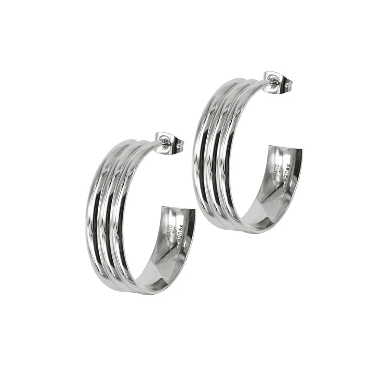 Astrid & Agnes - MONIQUE 30 mm Örhängen Stål