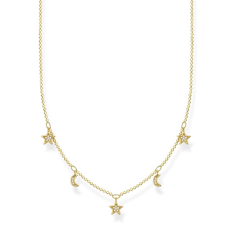 Thomas Sabo - Halsband med Stjärnor och Månar Guld