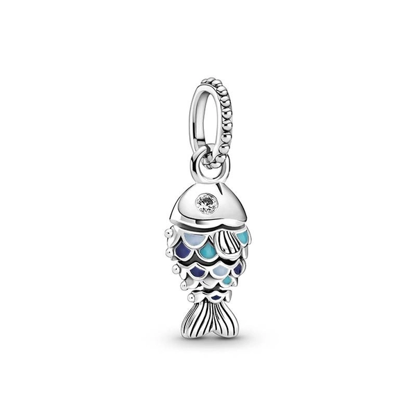 Fisch mit blauen Schuppen Charm-Anhänger - PANDORA - Schneller Versand