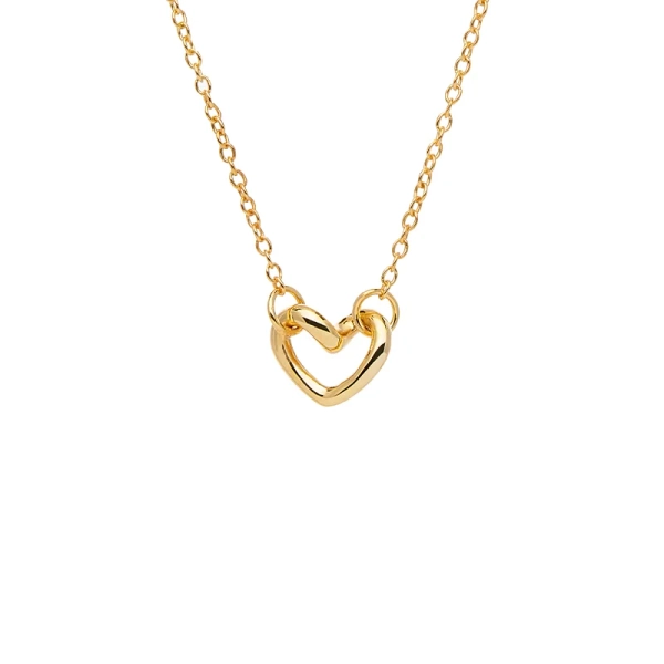 Love Vibe Drop Necklace Gold i 18K återvunnet guld med ett rörligt hjärta