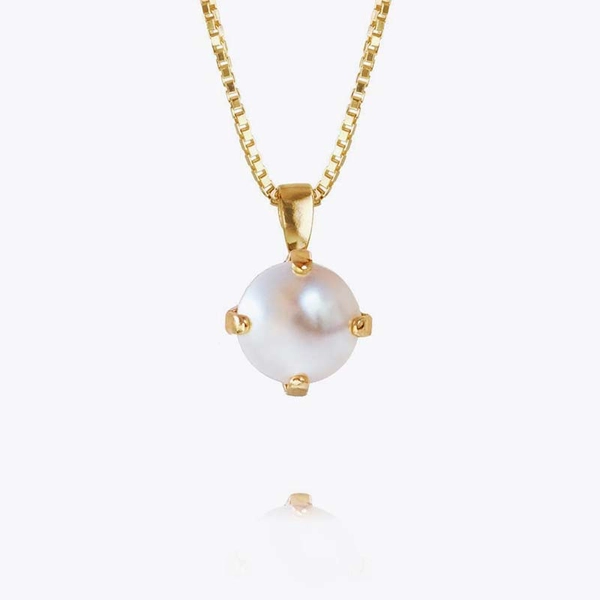 Classic Petite Necklace Gold Pearl - Caroline Svedbom - Nopea toimitus ja lahjapakkaus - Nordic Spectra